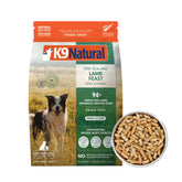 K9 Natural Cordero Liofilizado, alimento seco en bolsa para perros, nutrición completa.