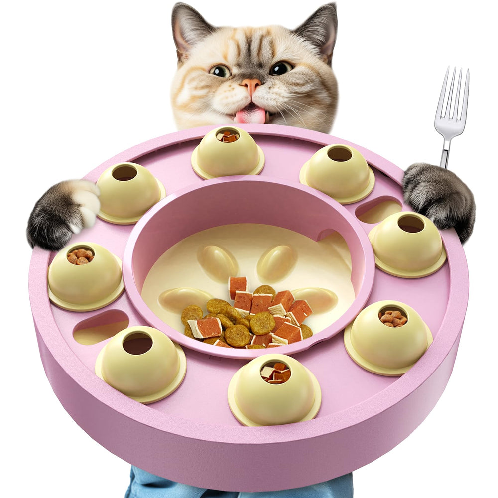 KADTC gato puzzle-alimento: fomenta juego y comer lentamente