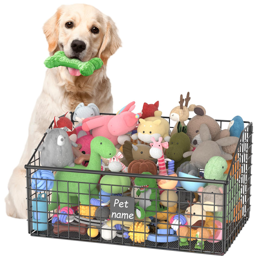 Kaiferty Cesta para perros indestructible, almacenamiento duradero de juguetes.