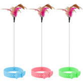 Kalamanda collar-juguete para gatos trio rosas: estimula el juego en interiores.
