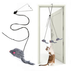 Kalimdor Juguete Interactivo de Plumas para Gatos, diseño colgante para jugar y ejercitarse