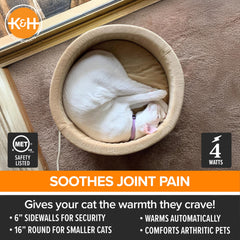 Funda lavable a máquina de K&H Thermo-Kitty Bed para fácil mantenimiento