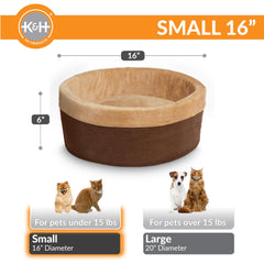 K&H Thermo-Kitty Bed con termostato inteligente que calienta de forma selectiva