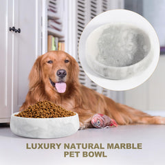 Karibiber cuenco-perro-marmol-resistente, ideal para uso diario.