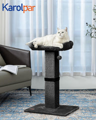 Karolpar perch plush ofrece descanso elevado para gatos