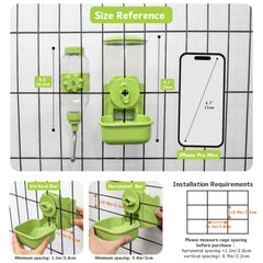 Kassiva conjunto de alimentación y agua con capacidad suficiente para uso prolongado.
