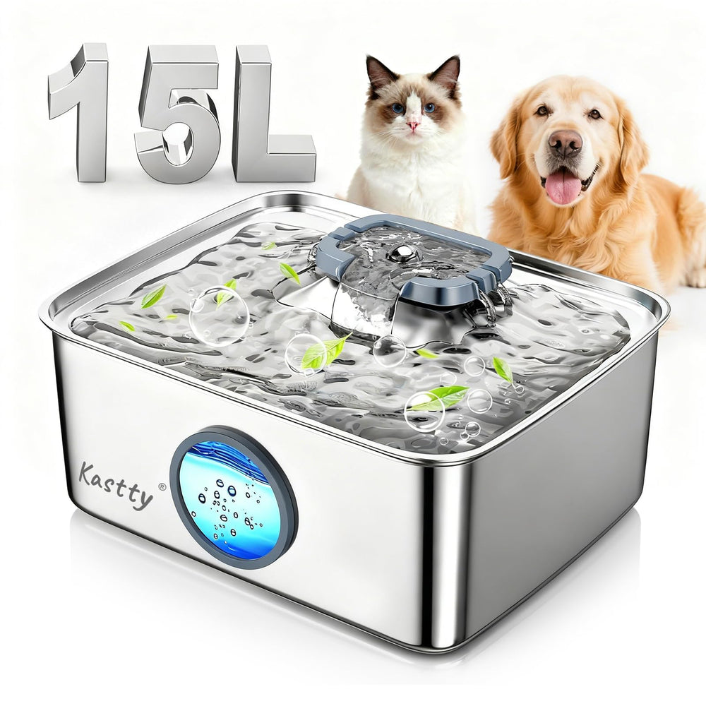 Kastty fuente de agua para perros 15L con gran capacidad para múltiples mascotas.
