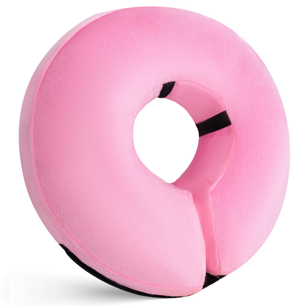 Katoggy collar inflable para perro, vista frontal, facilita la recuperación sin obstaculizar la visión.