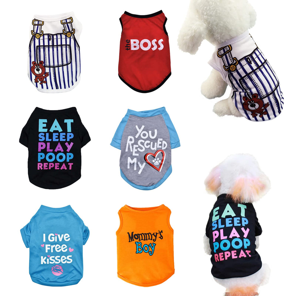 KATOLK camisetas para perros pequeños, frente: estilo divertido para fotos diarias.
