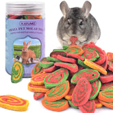 Golosinas naturales KATUMO para conejos: zanahoria y heno, favorece masticación saludable.