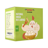 KAYHEN larvas mosca negra secas en bolsa reutilizable para gallinas, snack crujiente.