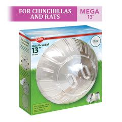 Bola de ejercicio Kaytee de colores para ratas y chinchillas en casa.