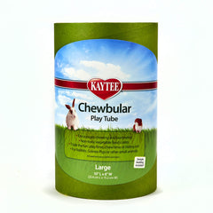 Kaytee Chewbular Tubo nido acogedor para conejos y cobayas; descanso cómodo.