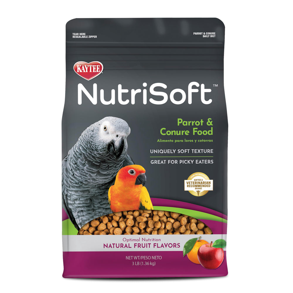 Kaytee Nutri Soft: pellets suaves para aves exigentes, textura atractiva.