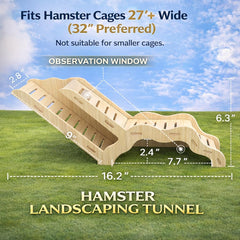 kcrygogo caseta ventana panoramica hamster, permite asomar y observar desde la jaula