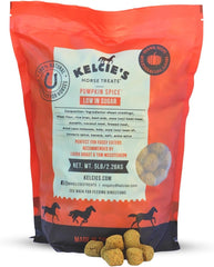 Kelcies Pumpkin Spice: presentación de 5 libras, golosinas atractivas para el caballo.
