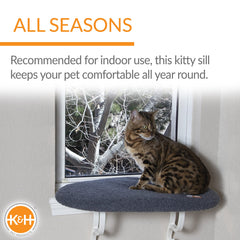 K&H Kitty Sill instalación rápida sin herramientas con velcro o tornillos.
