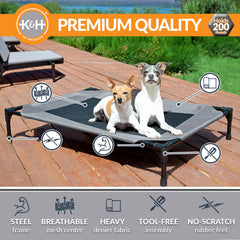K&H Pet Products Cama cot malla ventilada centro, favorece la ventilación y secado rápido.