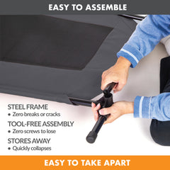 K&H Pet Products Cama elevable con pies antideslizantes para proteger suelos.