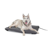 Lectro-Soft: cama exterior de K&H para perros grandes, gris y cálida.