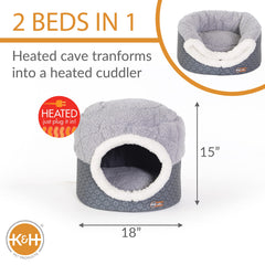 Techo colapsable de la Thermo-Pet Nest convirtiendo la cueva en nido acogedor