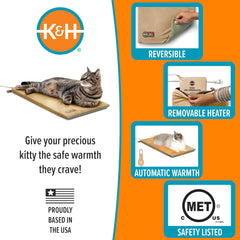 K&H Thermo-Kitty Mat: superficie suave y cálida para siestas cómodas.