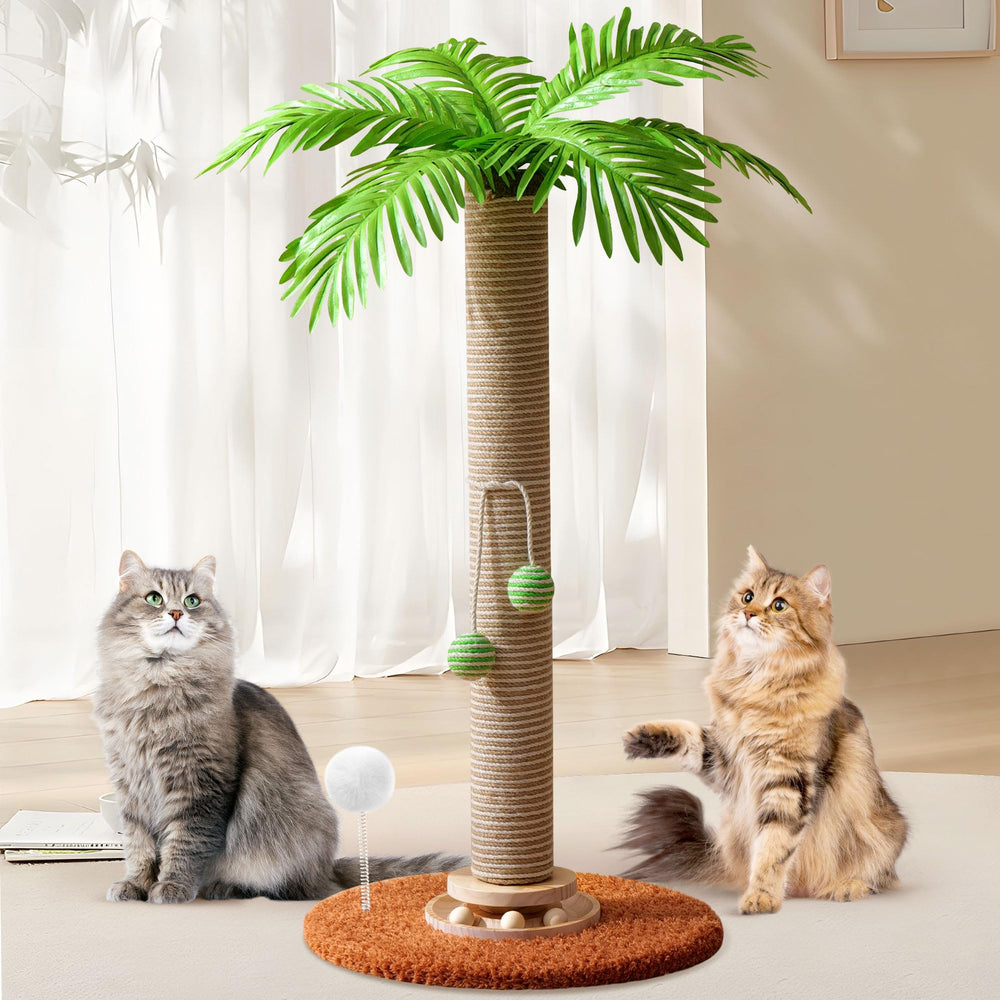 Kicari torre rasca-gato con palma 32 pulgadas para rascar y estirarse