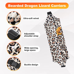 Capa leopard print de Kiiocwev para dragón barbudo, ofrece calor suave