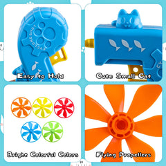 Juguete azul para gatos KIMOBER en formato dúo para juego compartido.
