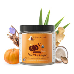 kin-kind Heces saludables: bote de polvo de calabaza orgánica para apoyo digestivo