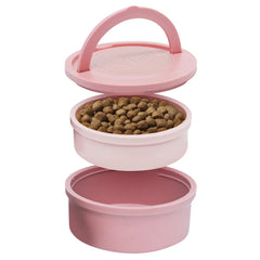 KindTail cuencos de viaje para perros con tapa y asa, ideales para salidas
