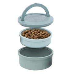 KindTail platos de viaje para perro con tapa y asa, fáciles de transportar.