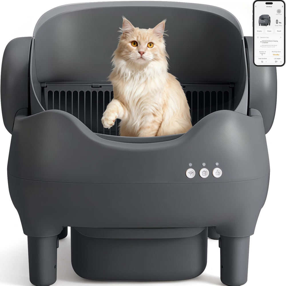 KITPLUS caja de arena para gatos con apertura abierta facilita la entrada y salida.