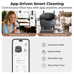 KITPLUS control por aplicación permite ajustar modos y revisar hábitos de baño.
