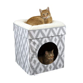 Kitty City cubo-gato-interior cama, refugio privado para descansar