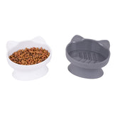 Tazón Kitty City elevado con ranuras para comer más lentamente