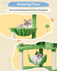 KIYUMI árbol para gatos con juguetes para gatitos, estimula juego y exploración.