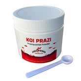 Envase frontal de KOI POND RESCUE KOI PRAZI para tratamiento seguro.