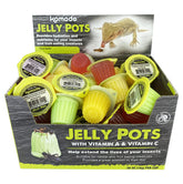 Komodo Jelly Pots Frutas Mixtas, envase con 40 porciones para insectos