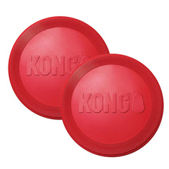 KONG disco de goma rojo para perros, ideal para juegos de buscar.