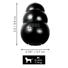 KONG Extreme para perros, masticable y duradero, ofrece juego intenso y limpieza dental ligera al masticar.
