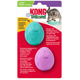 KONG Huevo rodante con hierba gatera para juego interactivo.
