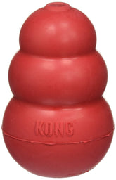 KONG juguete clasico para perro mediano rojo, ideal para juegos de buscar