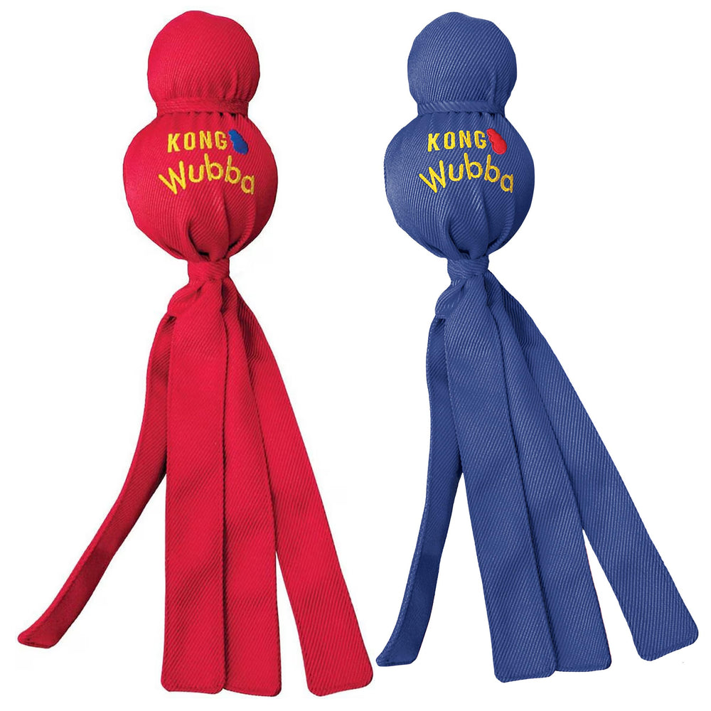 KONG Wubba: juguete-interactivo-tira-y-lanza para perros activos, ideal para juego dinámico.