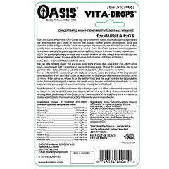 Dosis diaria recomendada de Vita Drops para cobaya, aporte vitamínico equilibrado.