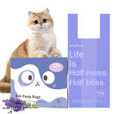 Bolsas KropBom para arena de gato con cierre seguro y fragancia lavanda.