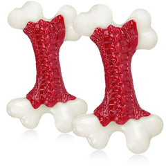 Kseroo dos-pack hueso nylon 8 pulgadas para perros grandes, masticación duradera