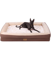 KSIIIA cama para perros medianos con espuma ortopédica que distribuye el peso.