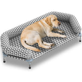 Cama Kuntrust para perros grandes con elevación de seis lados, mayor área de descanso.