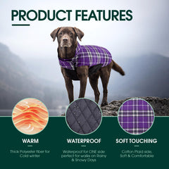 Kuoser abrigo perro forro doble felpa: calor suave para interiores y exteriores.
